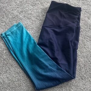 Athleta ombré -Tone Blue Leggings